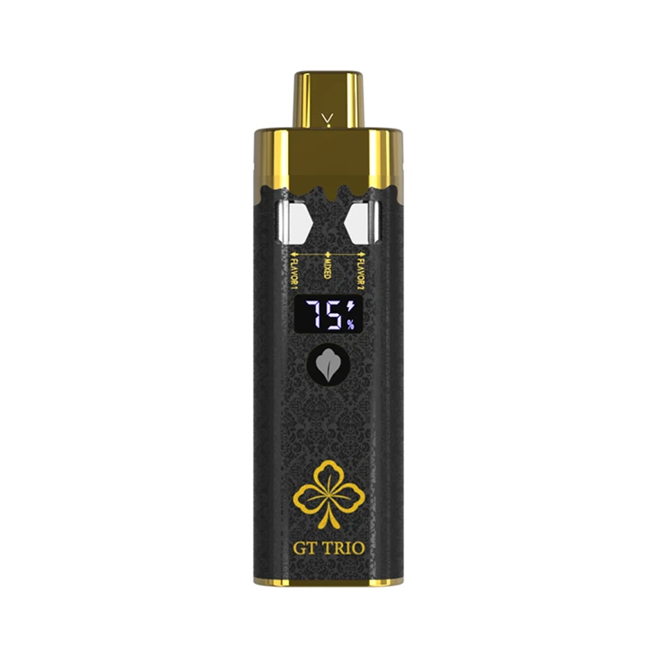 2 Oil Cups Dual Flavor Preheat CBD/THC/HHC Disposable Vape Pen With Screen