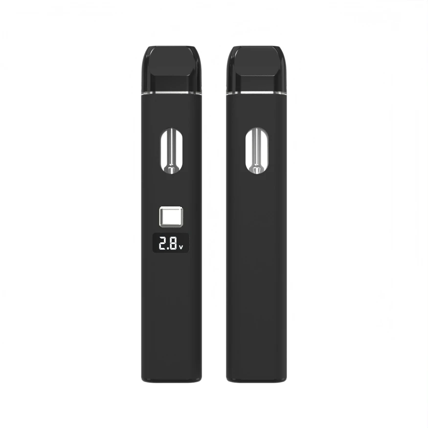 New Slim Electronic Cigarette 2 Gram With Screen Empty CBD Vape Pen THC Delta 8 9 10 Pod Device Manufacturer Factory Manufacturer And Supplier